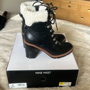 Women’s fashion high heel logger boots 9